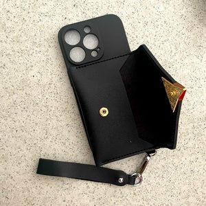 Phone case for iPhone 14 pro with small wallet perfect for women